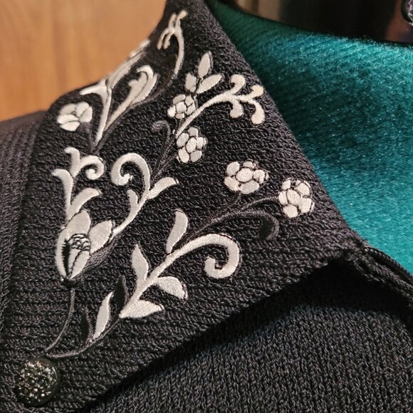 St. John By Marie Gray Collection Black Santana Knit Size 6 Jacket - Picture 6 of 8